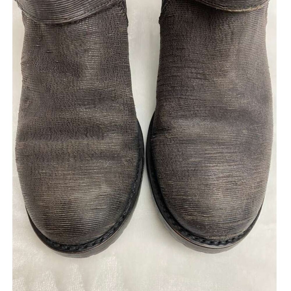 Frye Leather Boot Natalie Engineer Short Dark Grey Charcoal Boots Sz 8.5 - Picture 4 of 9